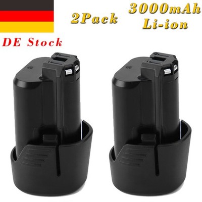 2x Für Bosch BAT411 BAT412 GSR GDR PSM PMF 10.8V-LI 3000mAh 10,8V Lithium Akku