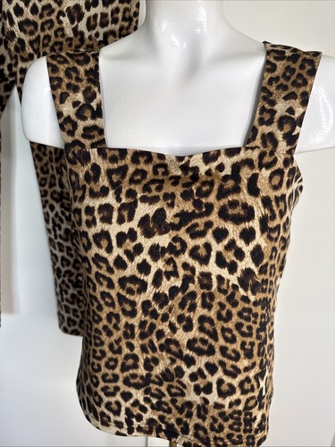 Joseph Ribkoff Size 10 Animal Print 2 Piece Pull On Pants & Tank Top Outfit - Picture 2 of 7