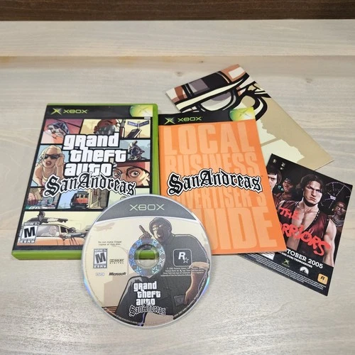 Grand Theft Auto: San Andreas - Microsoft Xbox - Game, Case, Instructions & Map