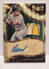 1/1 2021 Panini Select SUPERFRACTOR Ramon Laureano WORN LOGO PATCH RELIC + AUTO