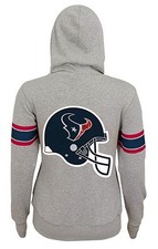 NEW NFL Houston Texans Team Apparel Junior Girls Boyfriend Full Zip Hoodie M 7/9