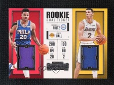 2017-18 Contenders Rookie Ticket Dual Swatches Markelle Fultz Lonzo Ball 0za4