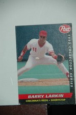 1993 MLBPA Post Collector's Series Barry Larkin #28 Cincinnati Reds Shortstop VG