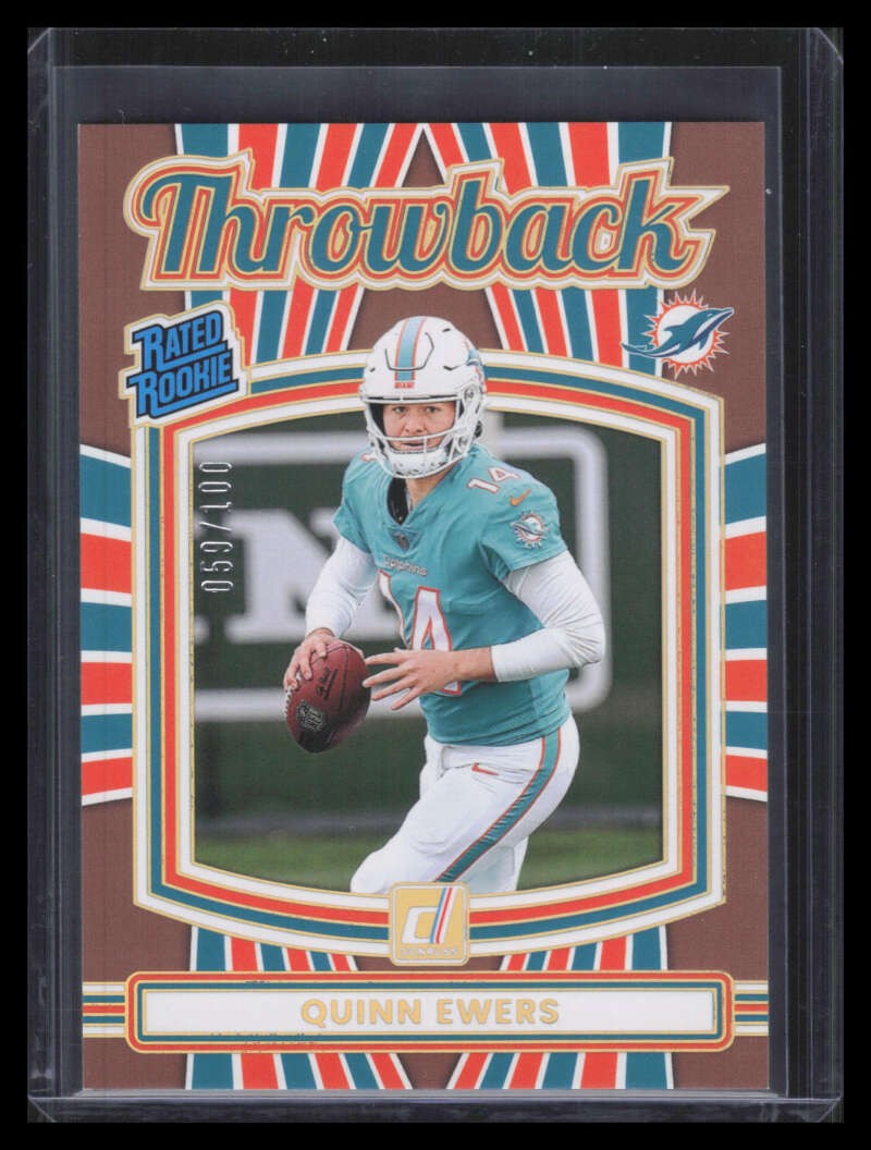 2025 Donruss Rated Rookies Throwback Studio Series 4 Quinn Ewers Rookie 59/100