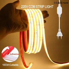 COB LED Strip Lights 220V  Outdoor Waterproof Flexible Tape Rope Light