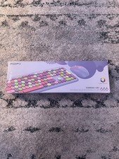 Ergonomic Keyboard and Mouse for Girls, Colorful, Batteries Included