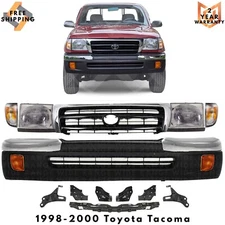 Front Bumper Textured & Headlight Kit Set of 19 For 1998-2000 Toyota Tacoma
