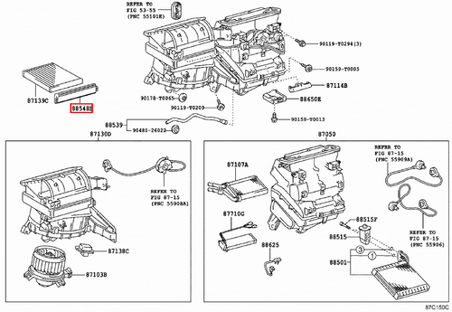 Genuine Hilux TGN10 KUN36 KUN35 KUN26 KUN25 AC A/C Pollen Cabin Air Filter Door - Picture 6 of 20