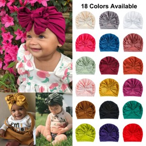 beanies bowknot knot turban wraps headband infant caps hat soft india head baby