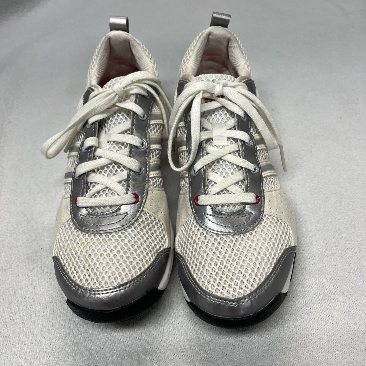 ADIDAS 163239 Fit Foam White Silver Pink Sneakers Women's Size