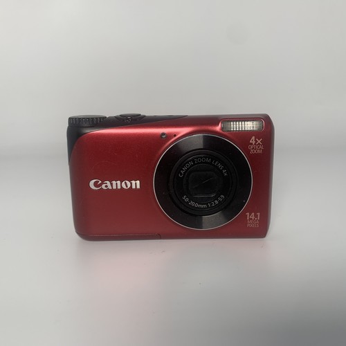 Canon PowerShot A2200 HD 14.1MP Digital Camera PC1585 Red W/Battery