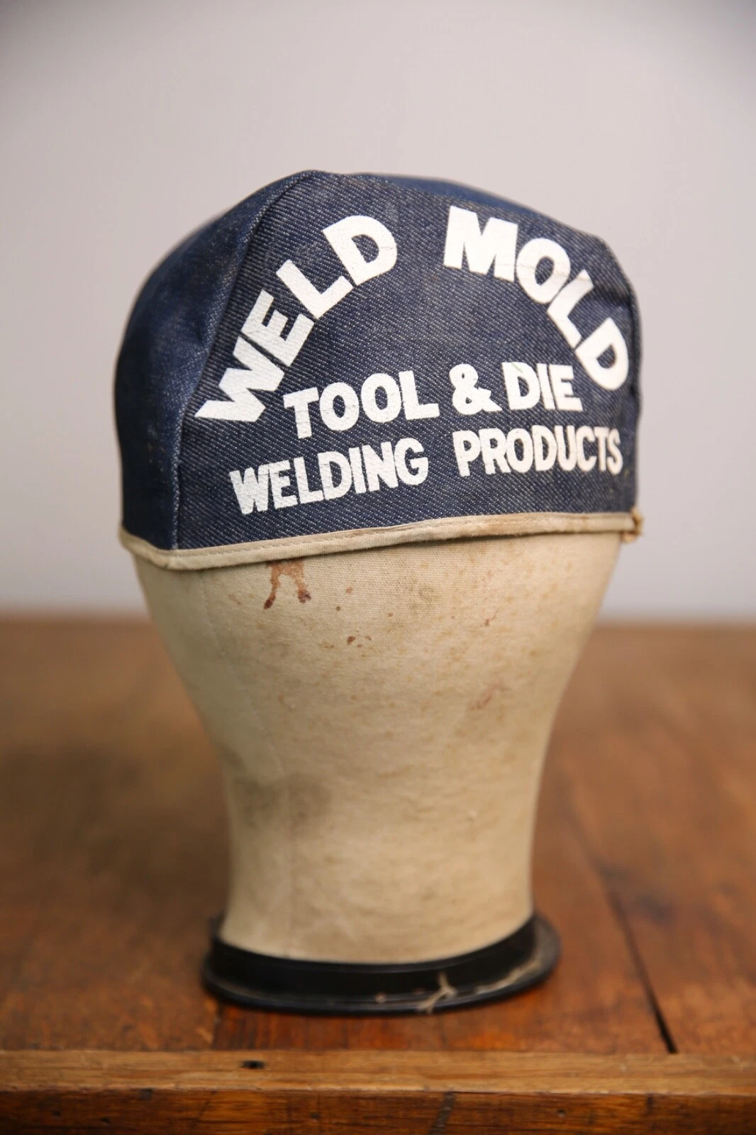 Vintage Welding Skull Cap denim hat Tool Die Anderson Indiana workwear fashion
