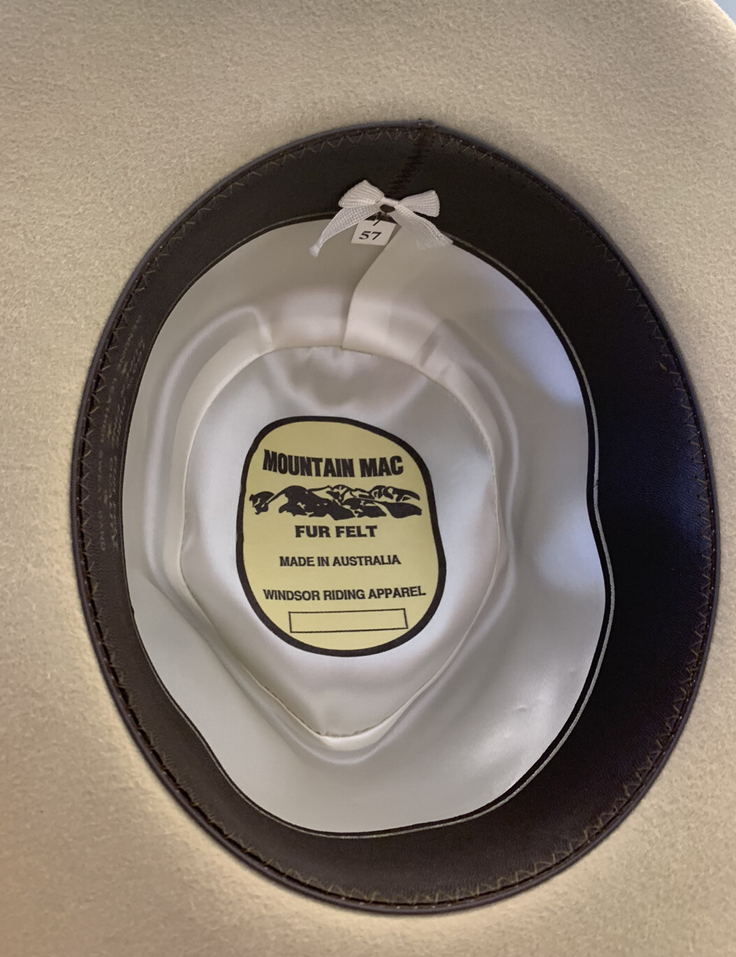 Mountain Mac 1980’s Fur Felt Fedora Hat Windsor Ridin… Gem