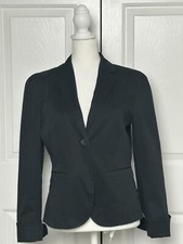 Gap Women's Black Blazer Jacket Single Button Closure-Size 6