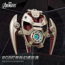 Iron Man Wireless Bluetooth Earphones RGB Gaming Headphones Half In Ear Headset