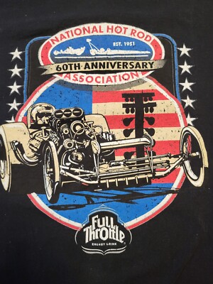 NHRA 60th Anniversary , Full Throttle, T-Shirt, Size Large,