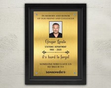 Personalized Sympathy With Photo Memorial Framed Plaque-Award-Sign-Remembrance