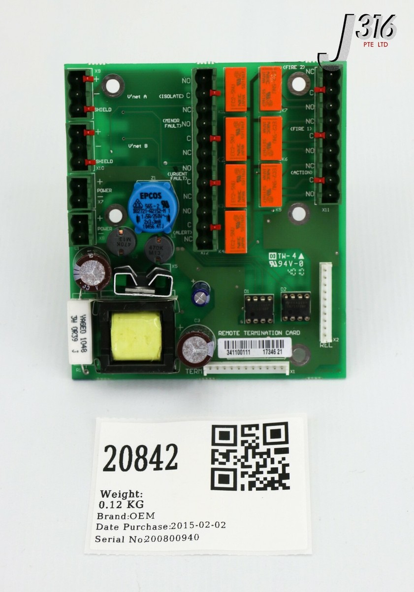 20842 OEM PCB, REMOTE TERMINAL CARD, 341100111 TW-4 | eBay