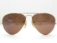 VINTAGE B L RAY-BAN TEARDROP AVIATOR EYEGLASSES FRAMES gold lomb 58-14-135 99119