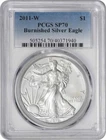 2011-W $1 American Silver Eagle Burnished SP70 PCGS