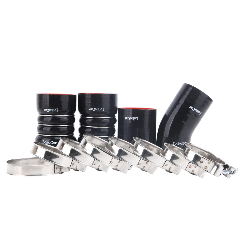 Intercooler Boot Kit Silicone Hose 5mm T-Clamp Fits For 2003-2007 Ford F250 F350 - Image 2 of 4