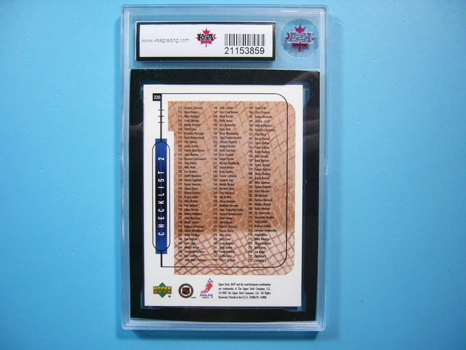 1999/00 UPPER DECK U.D MVP CARD #220 WAYNE GRETZKY CHECKLIST KSA 10 GEM MINT UD - Image 2 of 2