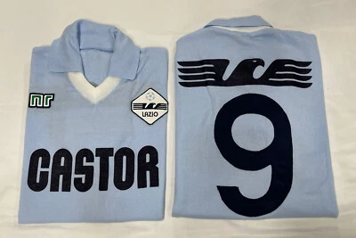 Maglia LAZIO CASTOR N°9 BRUNO GIORDANO 1984/85 Calcio Vintage Lanetta