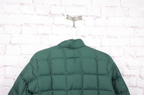 LL Bean Men's Quilted Fill Zip Down Jacket Nylon Green Size Medium - Picture 4 of 10