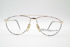 Vintage Viennaline 1685 45 Gold Multicolored Oval Glasses Frame NOS