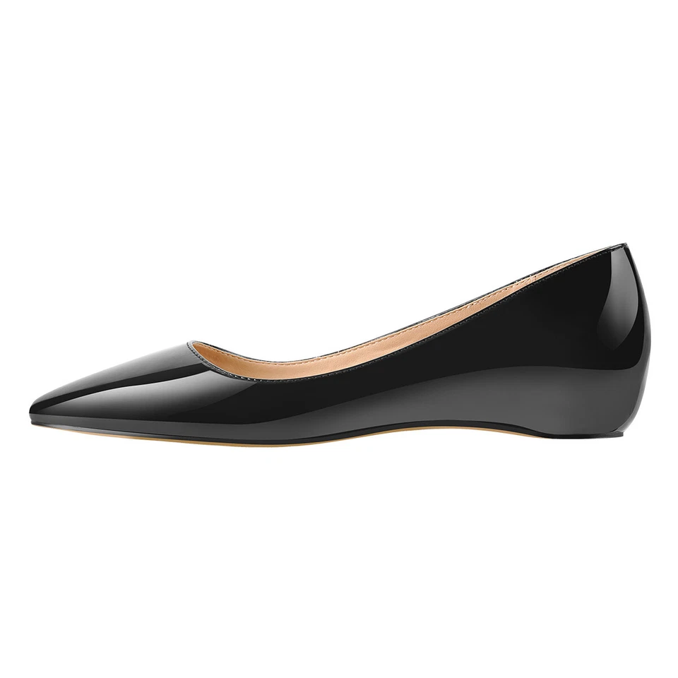 Women's Ballet Flats Pointed Toe Pumps Ladies Slip On Casual Shoes Plus Size - Image 3 of 4