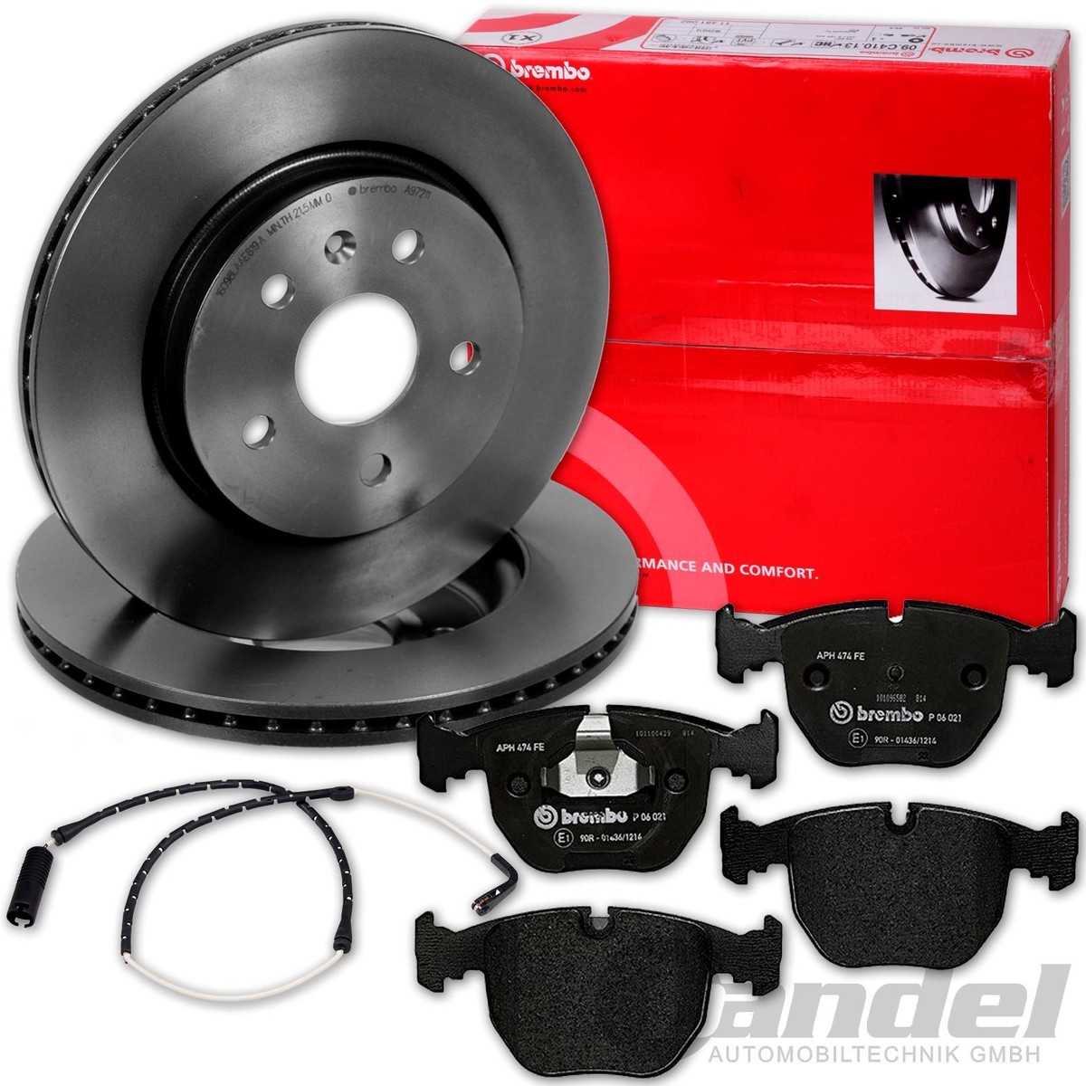 ATE Bremsenset Vorderachse Für BMW 5er E39 - 324mm Scheiben + Beläge + Warnkontakt