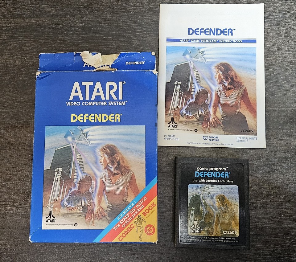 RARE : Lot 19 jeux Atari 2600+ ntsc Silver Demon Attack Star Wars Q*BERT plus
