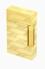 S.T. Dupont LeGrand Perfect Ping Lighter Monogram 1872, Gold  C23178 New In Box