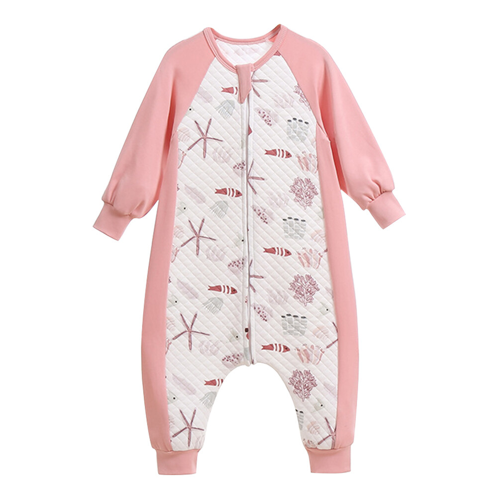 Ropa de Cama Manga Larga Hogar Otoño Invierno Bebé Saco de Dormir con Piernas Manta Usable