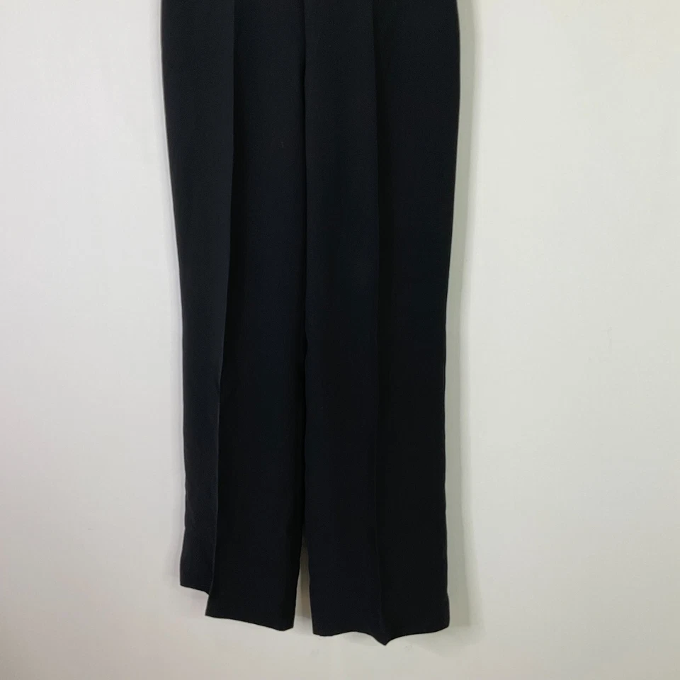 Pantalón RENA LONG Pierna Ancha Negro 100% Seda Talla 6 Hecho en Alemania Foto 3 de 4