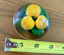Vintage MCM Lucite Perspex Acrylic Jam Pot Replacement Lid Apricot:  Paperweight