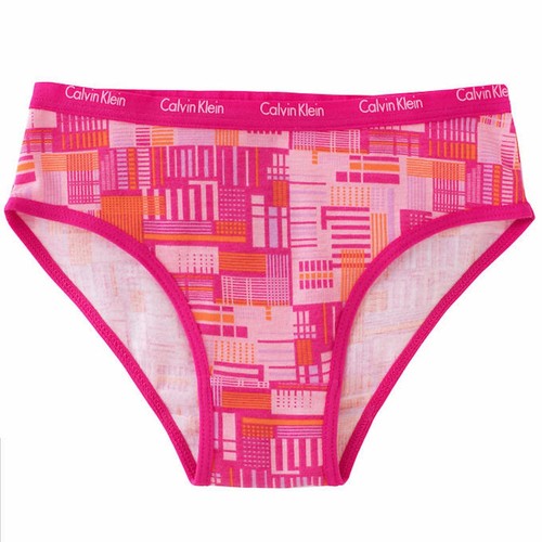 Calvin Klein Girls Graphic 6PK Bikini Panty (M) Sz_45514_Assorted Pink/Orange - Picture 8 of 8