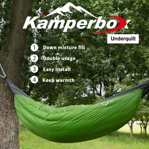 Kamperbox Underquilt Saco de Dormir Manta Híbrido Saco de Dormir Camping Edredón Foto 3 de 4