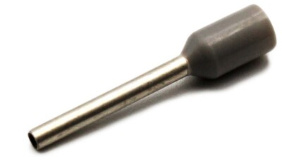 Hilpress  Aderendhülsen 0,75mm2 grau lang Hülse 12mm isoliert 0,75L 100 Stück