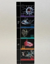 US Strip MNH #3439-3443 33c Deep Sea Creatures 1999 M/NH