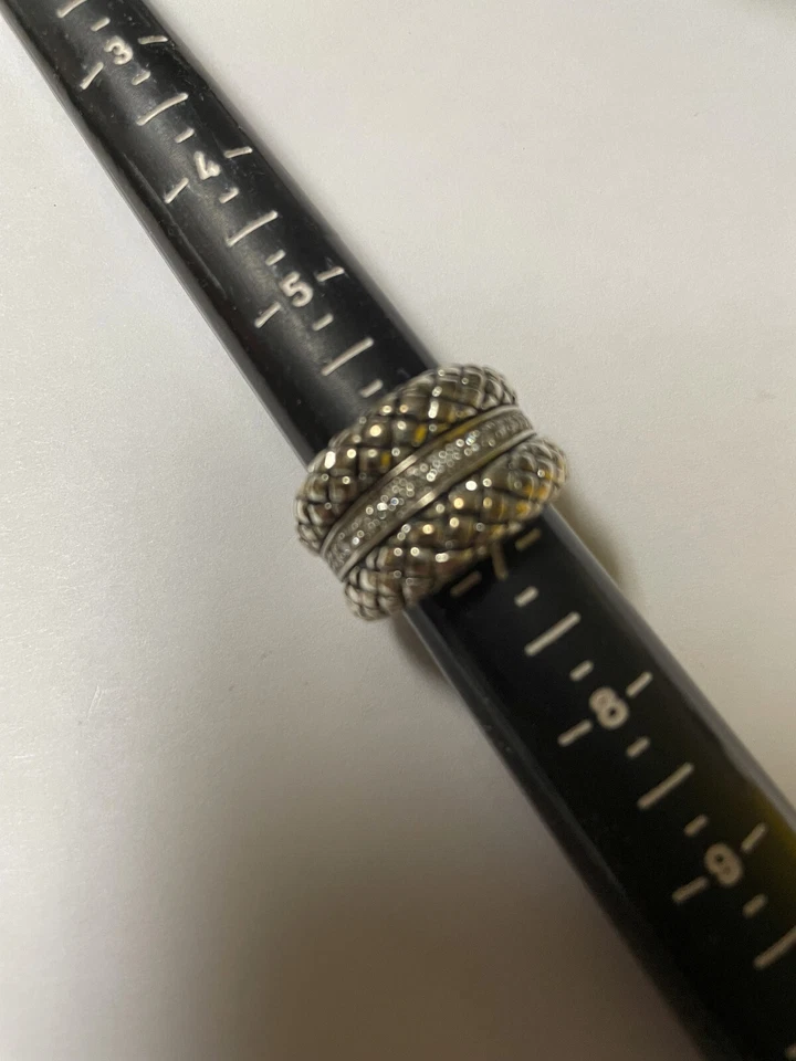 Anillo Scott Kay tejido canasta de ley y diamantes talla 6 Foto 3 de 4