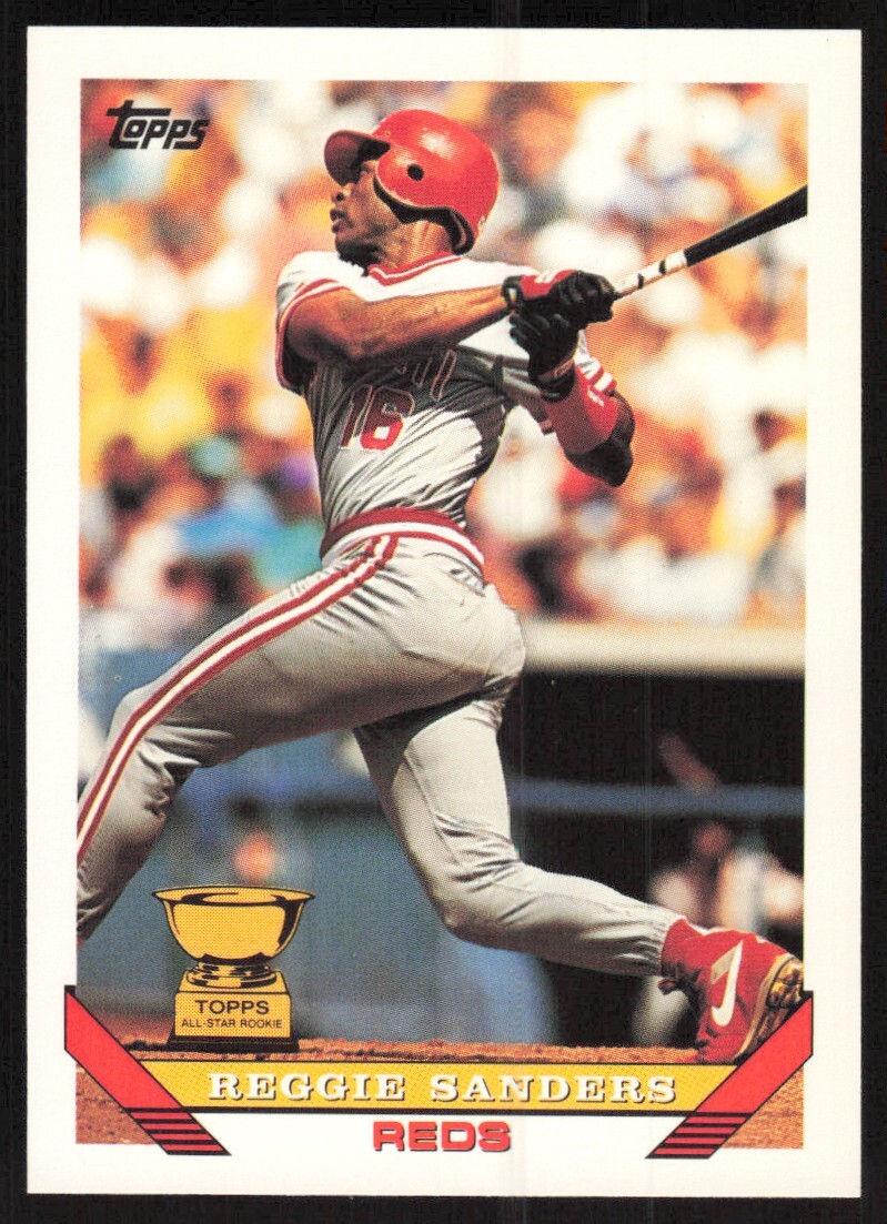 1993 Topps Baseball Card Rookie Gold Cup Reggie Sanders #83 Cincinnati Reds
