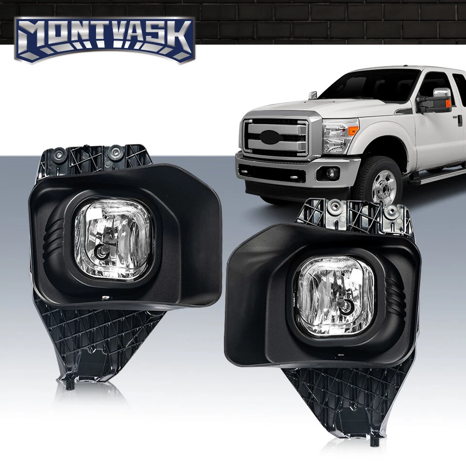Luces antiniebla transparentes + cableado para parachoques Ford F250/F350/F450/F550 Super Duty 11-16 Foto 2 de 4