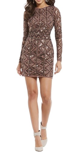 open lace back dress Luciette Dress in Tint Sequin Pink main image 1