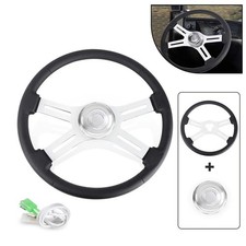 4 Spoke Chrome Steering Wheel 18 For Freightliner Kenworth Peterbilt Volvo