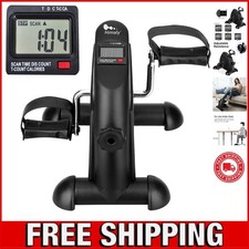 Adjustable Resistance Mini Exercise Bike - Arm  Leg Pedaler with LCD Monitor