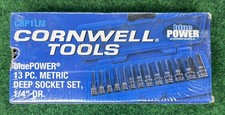 Cbp1lm - 13 Piece 14 Drive Cornwell Bluepower Metric Deep Socket Set 6 Point Cbp1lm - 13 Piece 14 Drive Cornwell Bluepower Metric Deep Socket Set 6 Point