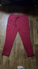 Healing Hands ONYX Women  s XL Wine Cargo Scrub Pants.