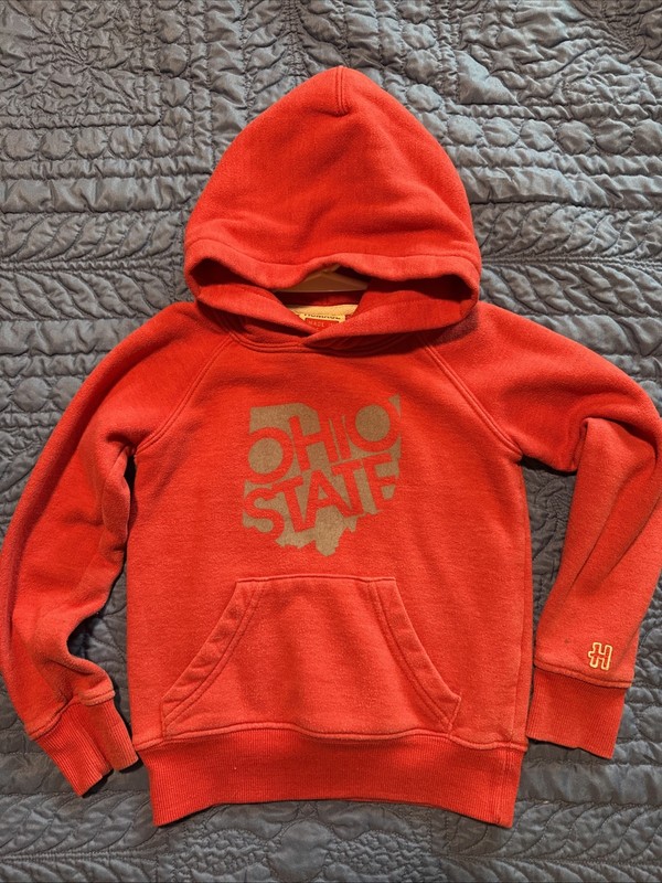 Ohio State Buckeyes Homage Youth 6 Hoodie Sweatshirt Red Small Soft Made USA