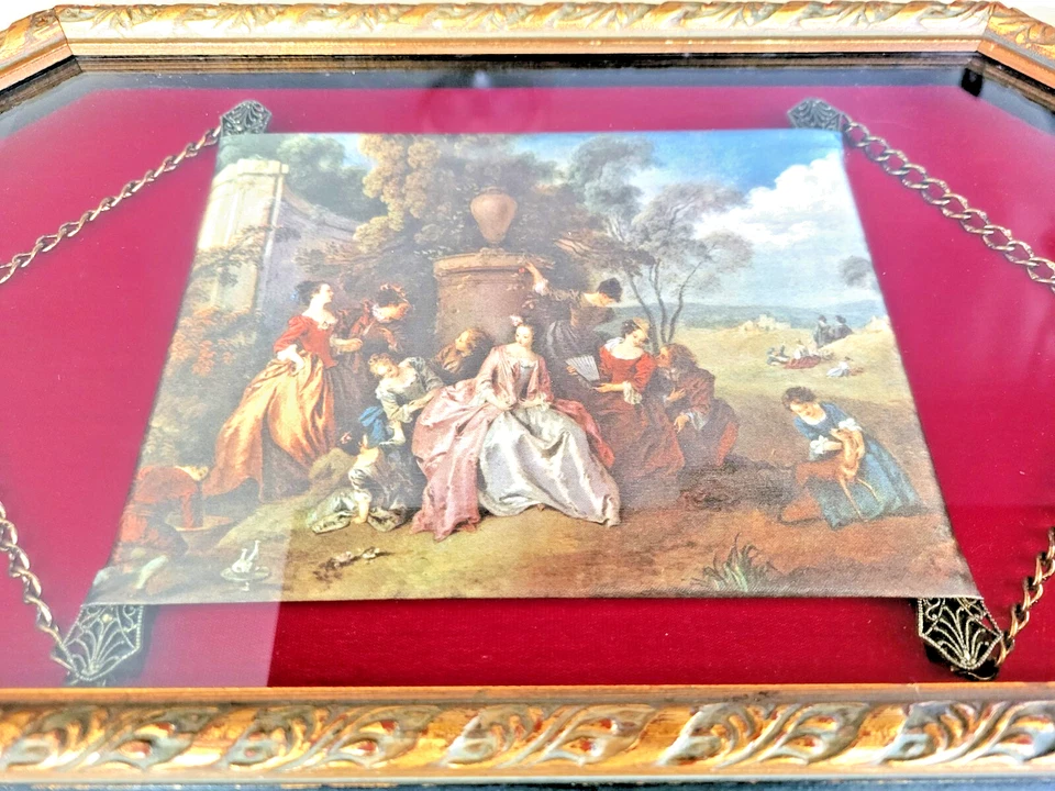 Rare 18th C. French Masterpiece | Silk Reproduction Jean Baptiste Pater stamped - Image 2 of 4